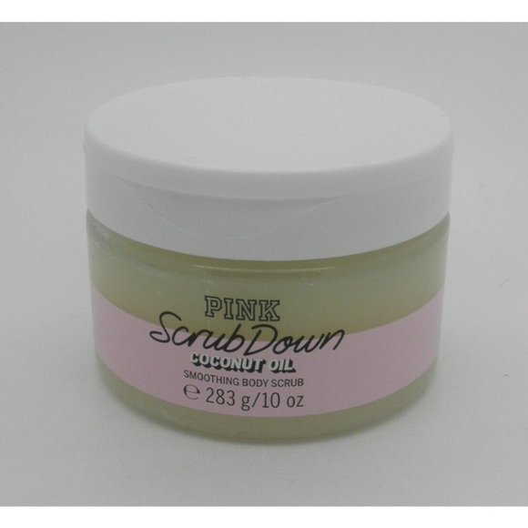 VICTORIA'S SECRET Pink Scrub Down Coconut Oil Smoothing Body Scrub 10 oz - Picture 1 of 1